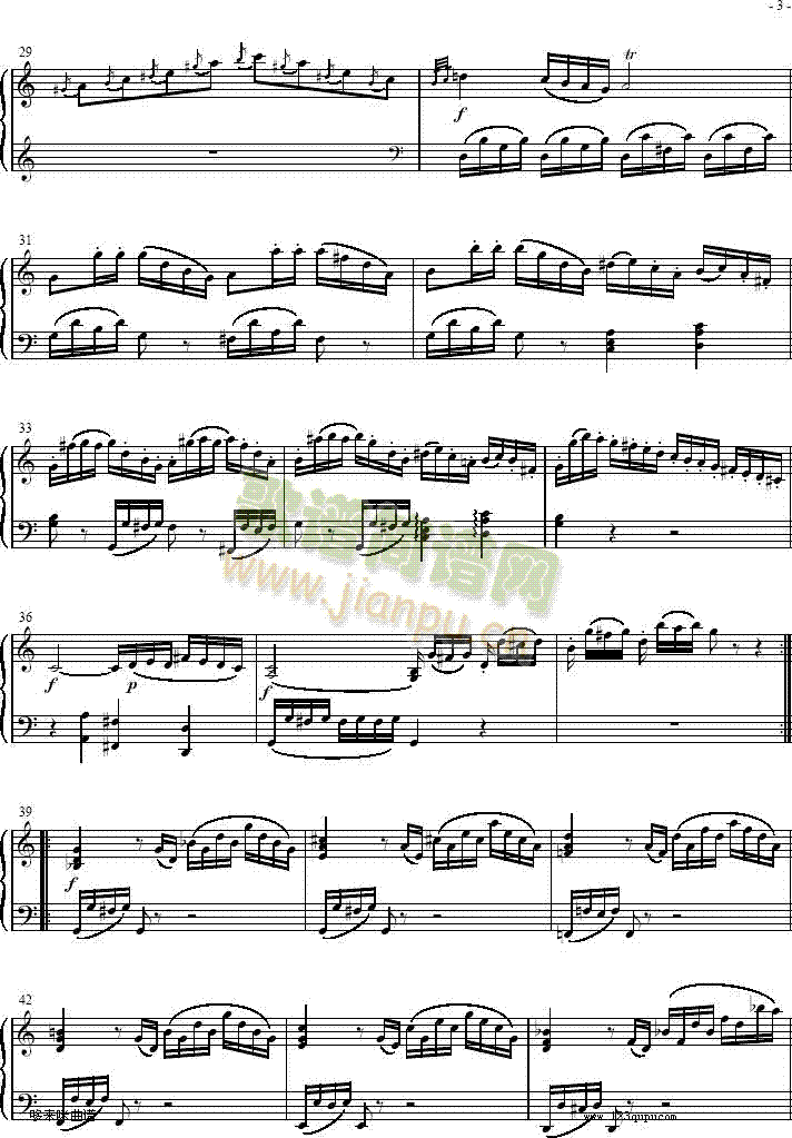 奏鸣曲 Sonatas K279   Mvt.1-莫扎特3