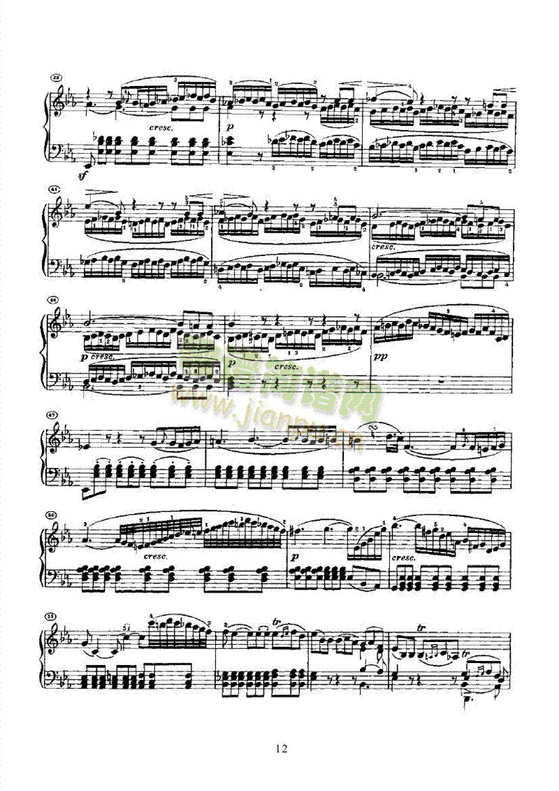 奏鸣曲(Opus22) 键盘类 钢琴12