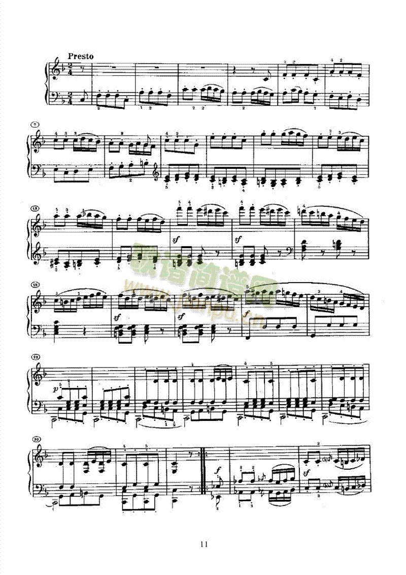 奏鸣曲(Opus10 Nr.2) 键盘类 钢琴11