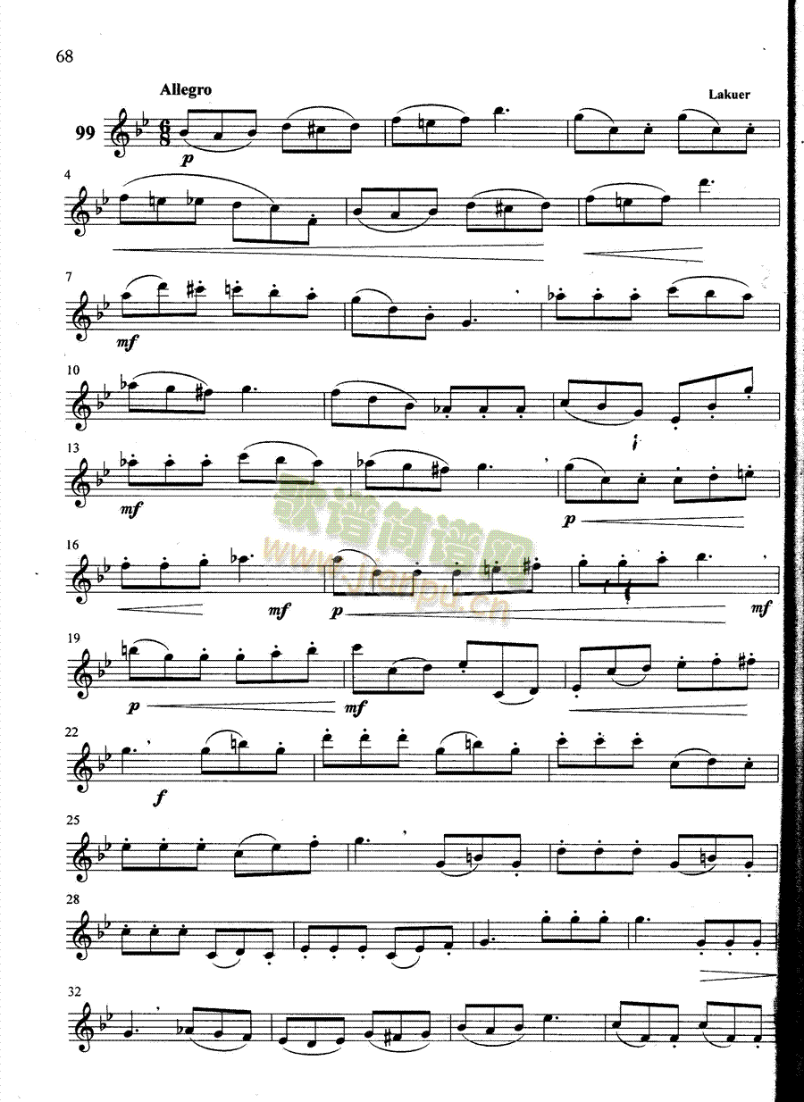 萨克斯管练习曲第100―068页1