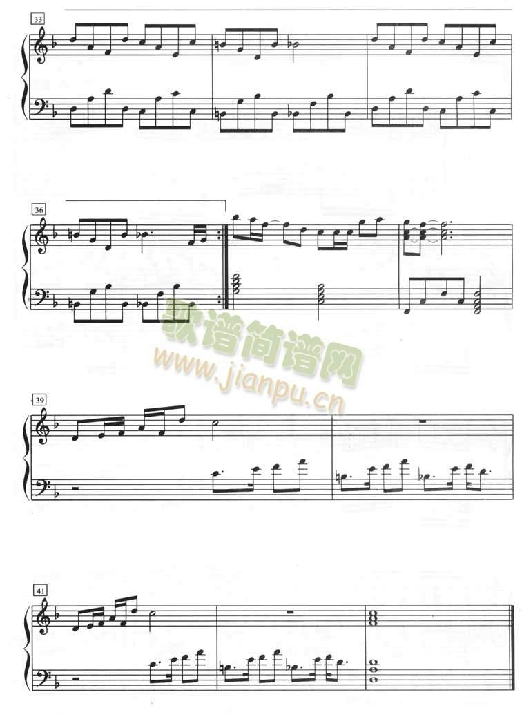 You don"t Miss Your Water（钢琴五线谱）4