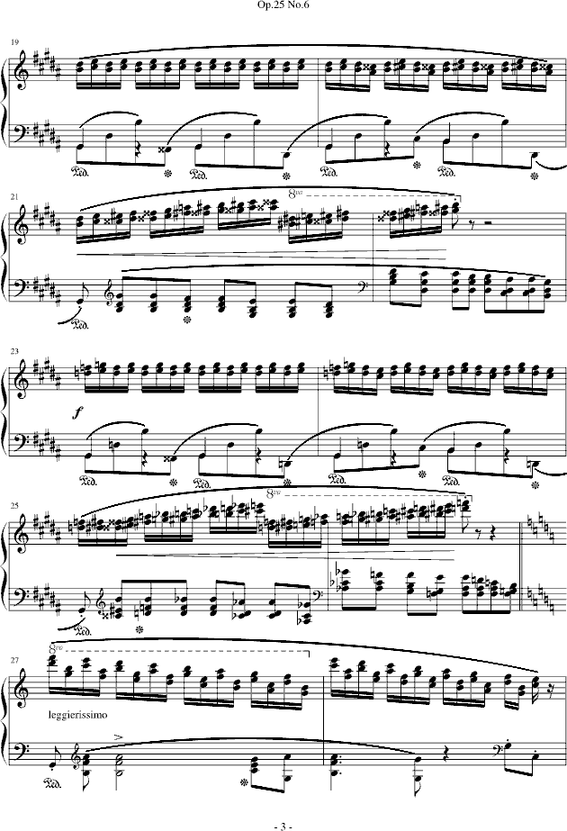 肖邦练习曲 Op.25 No.63