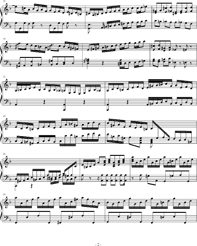 巴赫第一键盘（钢琴）乐协奏曲（第一乐章）2