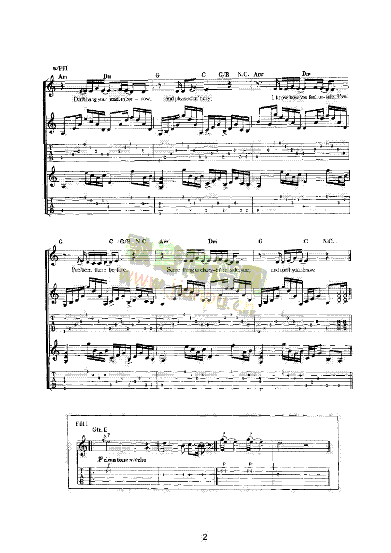 DO NOT CRY 吉他类 流行2