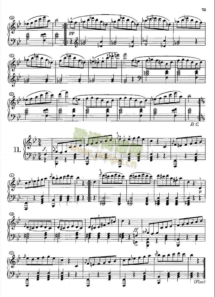 20首圆舞曲又名最后的圆舞曲opus127(身后出版).D146(1 键盘类 钢琴12