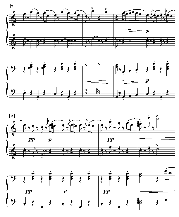 拉德斯基进行曲（双钢琴）2
