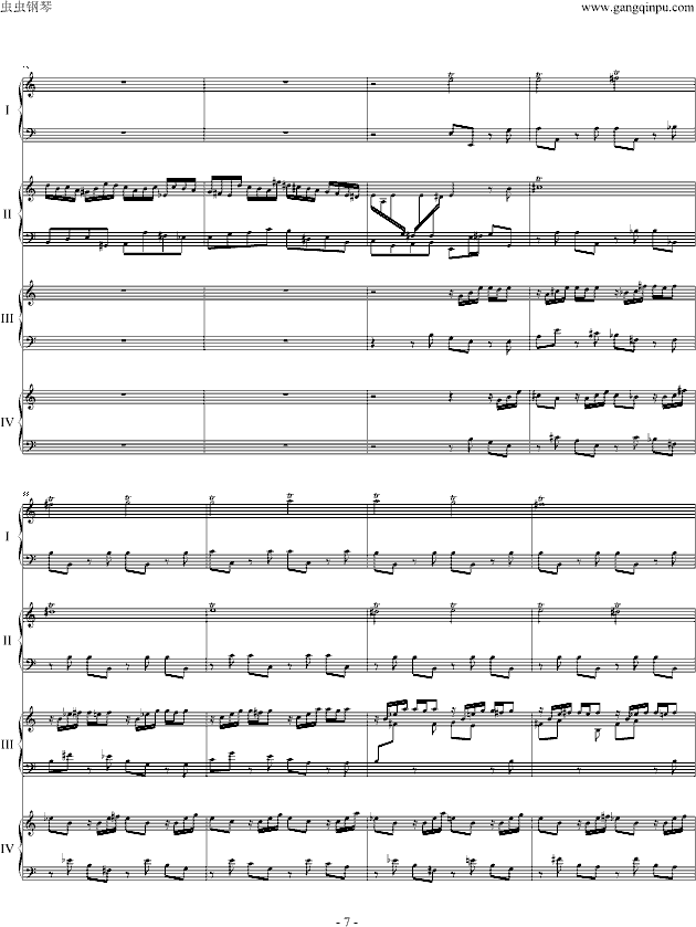 巴赫为四架钢琴写的钢琴协奏曲7
