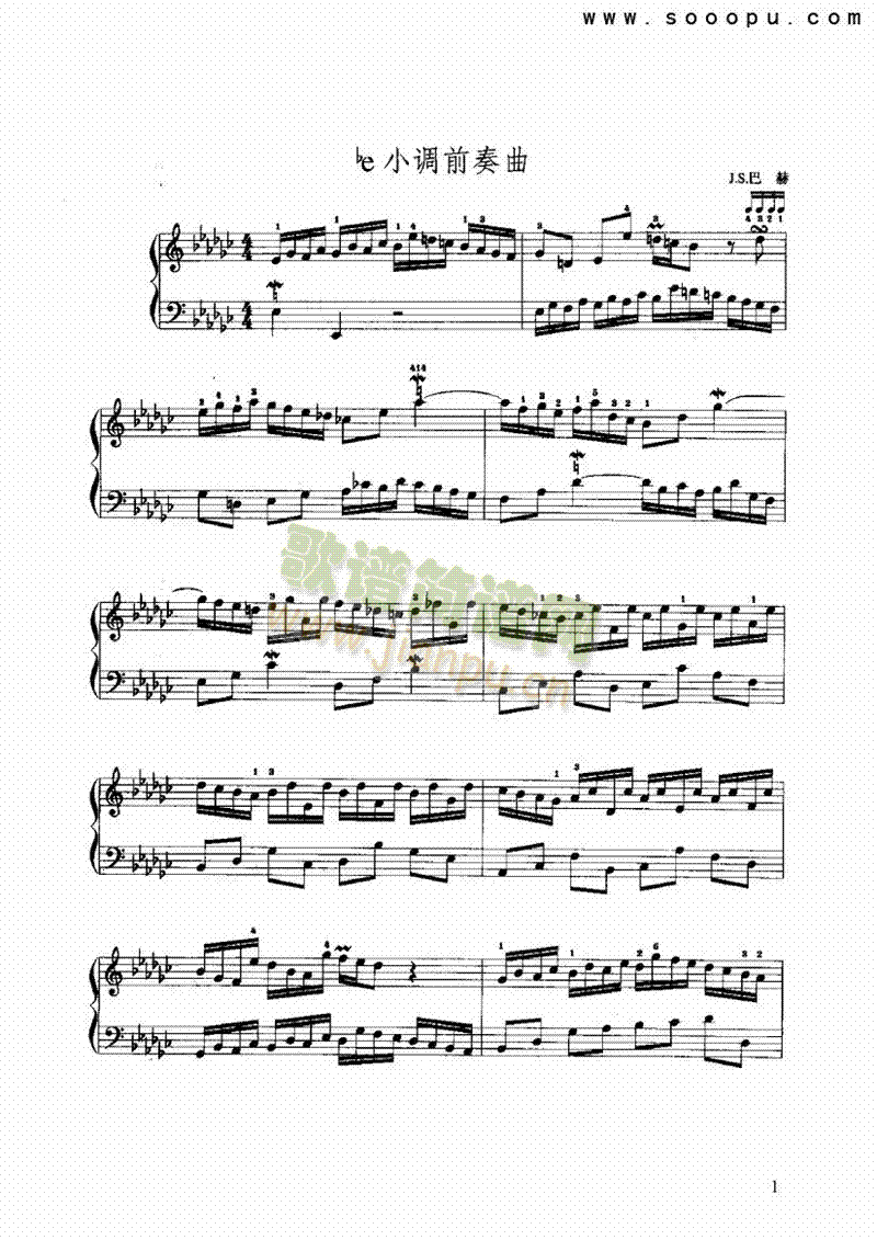 be小调前奏曲 键盘类 手风琴1