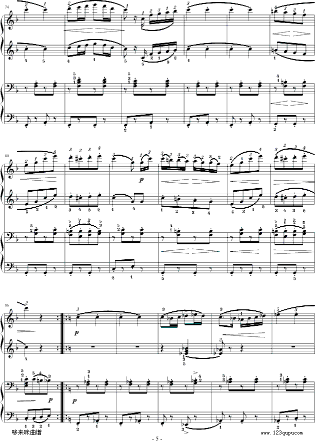 军队进行曲-舞蝶版-舒伯特5