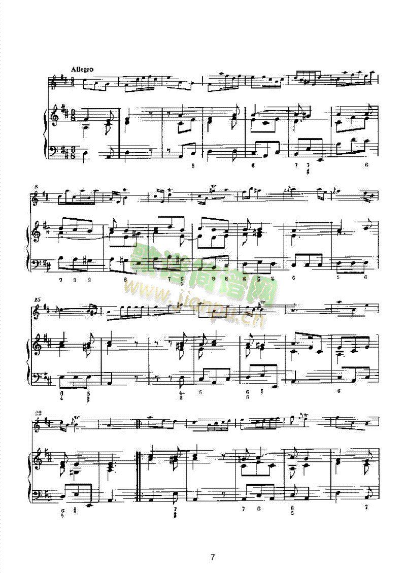 D大调第四奏鸣曲（钢伴） 管乐类 长笛7