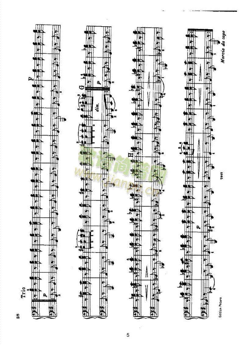 进行曲（四手联弹） 键盘类 钢琴5