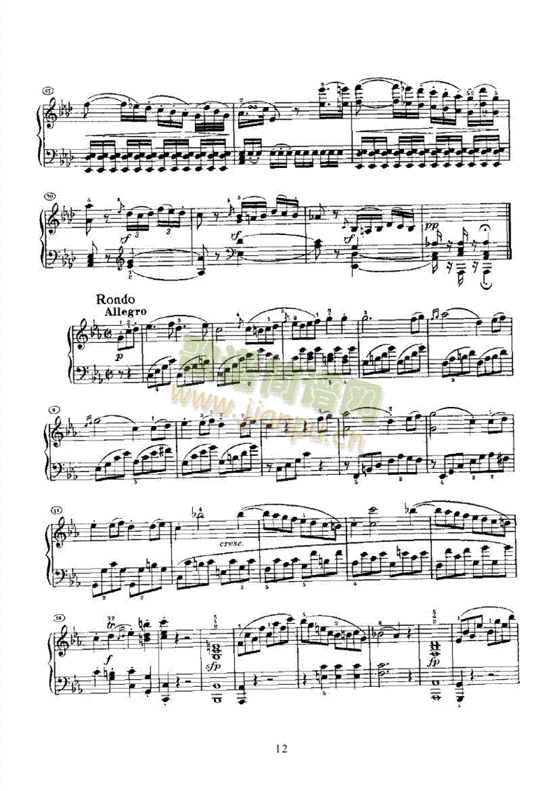 奏鸣曲(Opus13) 键盘类 钢琴12