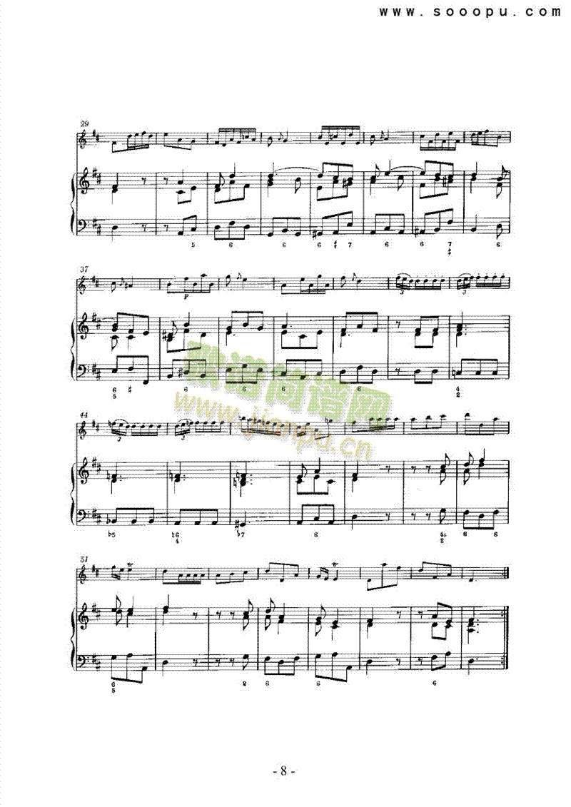 六首奏鸣曲（总谱） 管乐类 长笛8