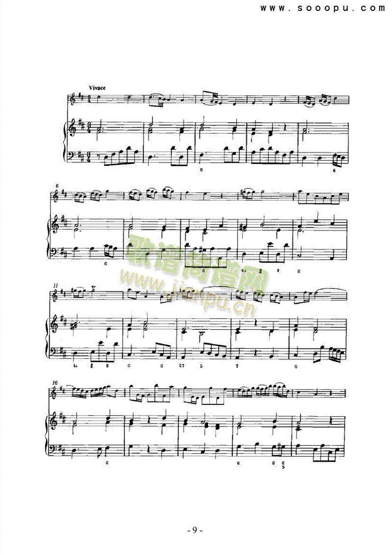 第六奏鸣曲（总谱） 管乐类 长笛9