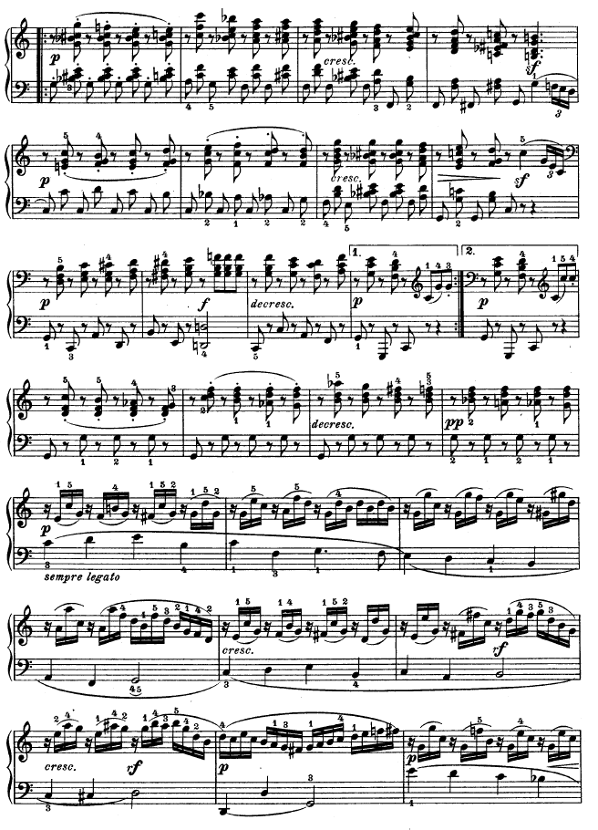 G大调第十钢琴奏鸣曲　Op. 14 No--210
