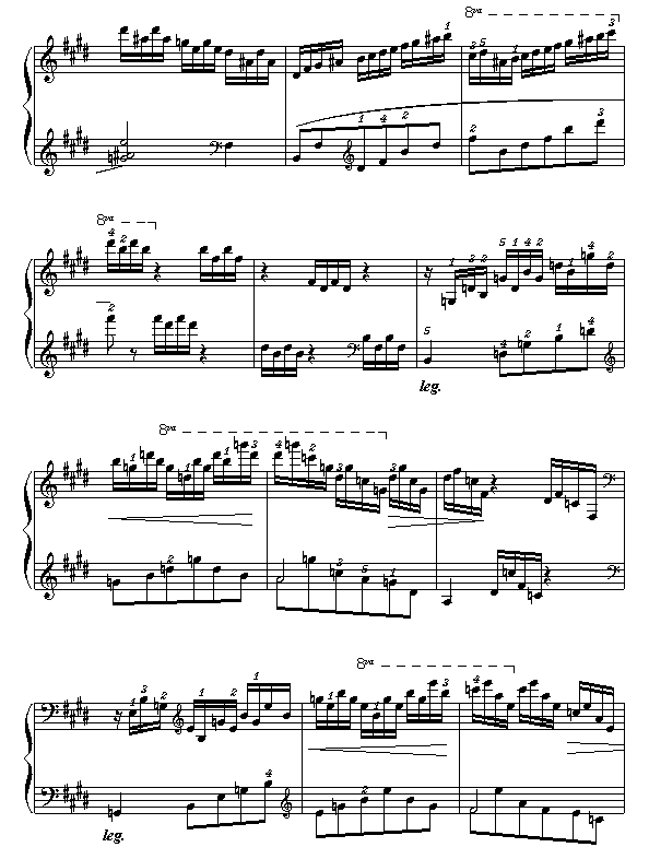 E大调练习曲3