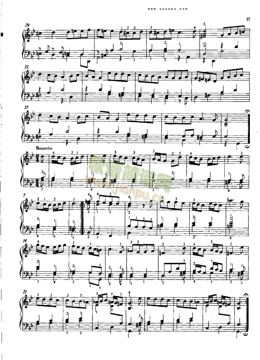 g小调序曲BWV822 键盘类 钢琴8