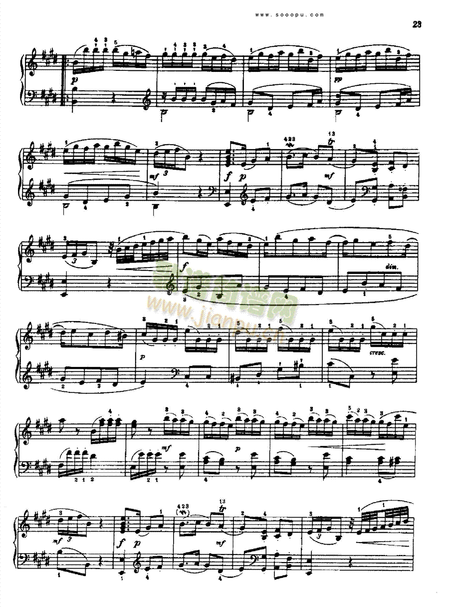 奏鸣曲三1767年出版 键盘类 钢琴2