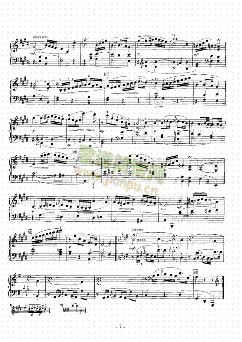 E大调奏鸣曲 键盘类 钢琴7