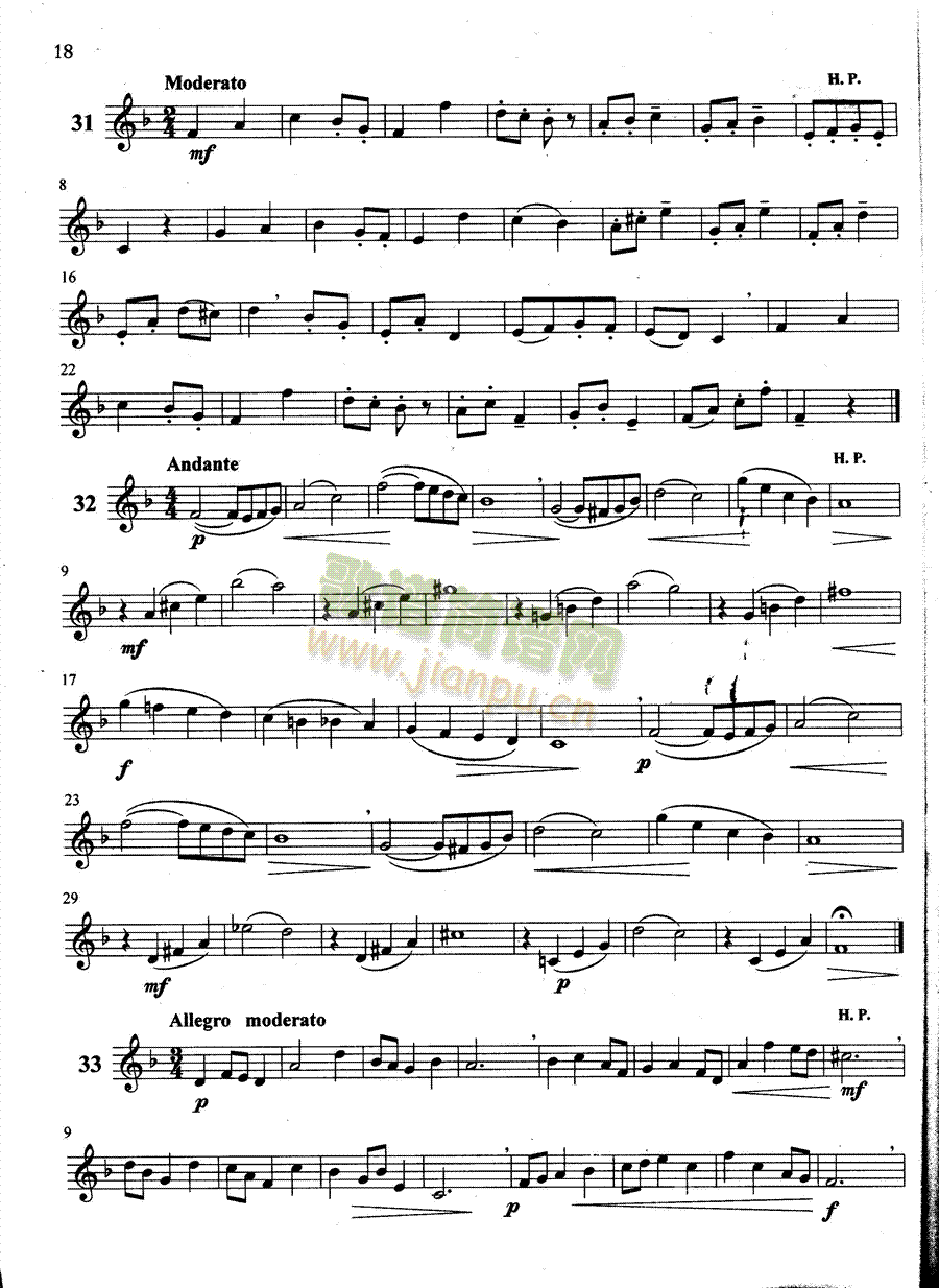 萨克斯管练习曲第100―018页1