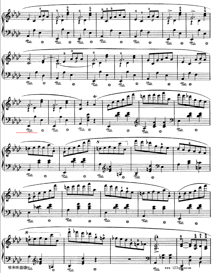 降A大调圆舞曲作品42-肖邦4