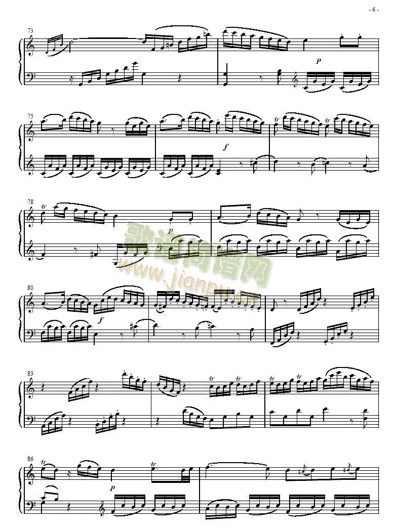 奏鸣曲 Sonatas K279   Mvt.16