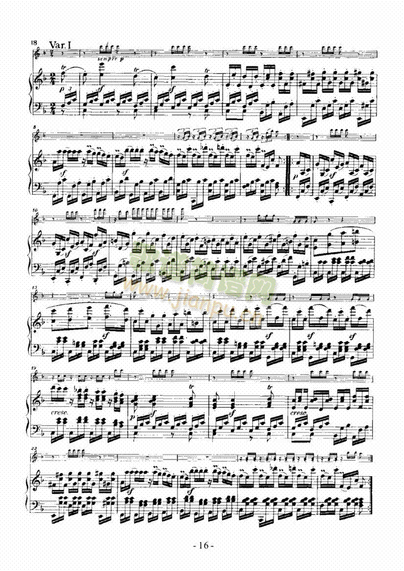 奏鸣曲A大调 歌曲类 钢琴伴奏谱16