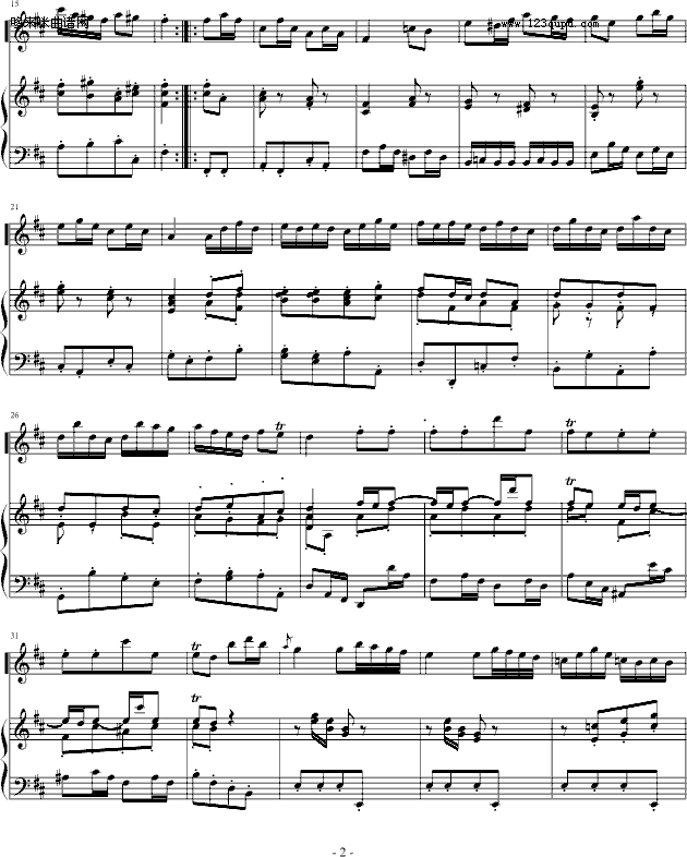巴赫第二组曲中《嬉戏曲》-巴赫2