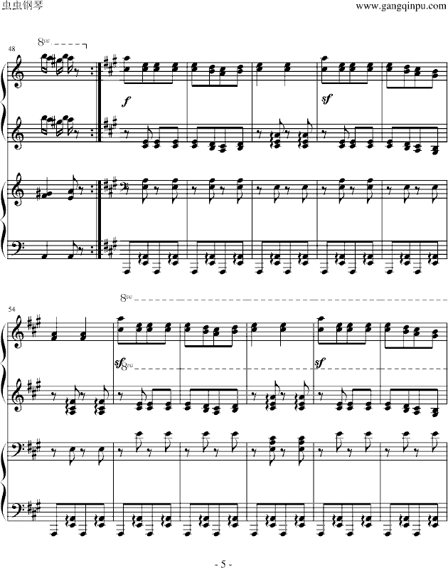 匈牙利舞曲第五号（四手联弹）5