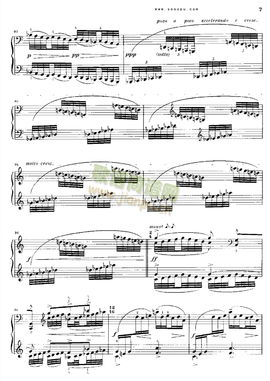 德彪西12首钢琴练习曲 键盘类 钢琴7