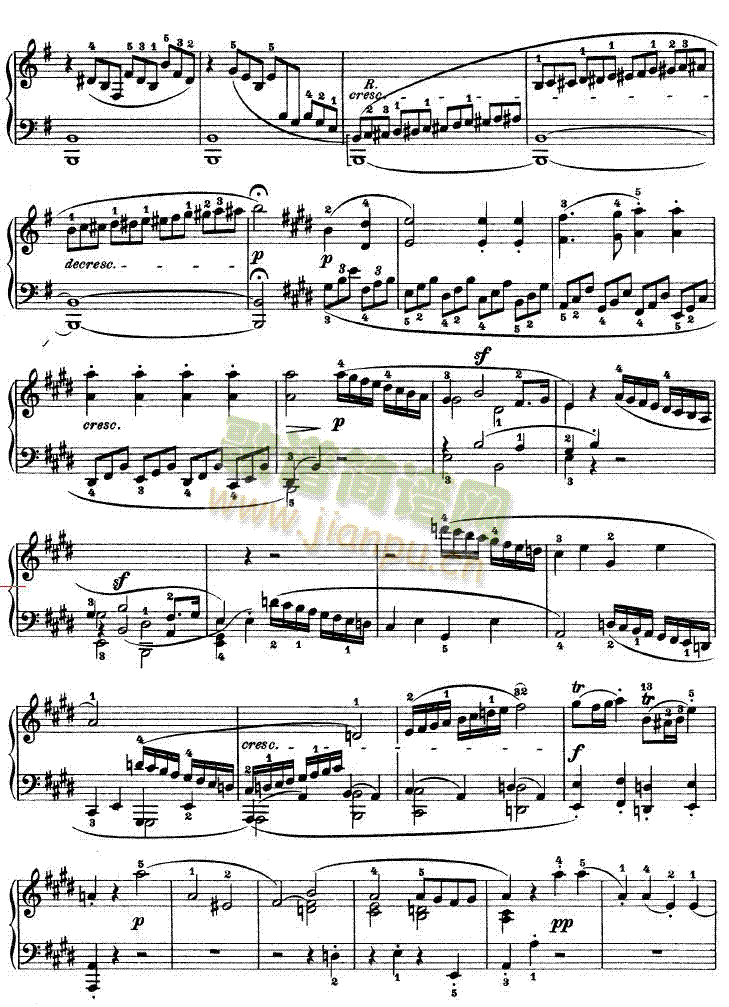 E大调第九钢琴奏鸣曲　Op. 14 No―112