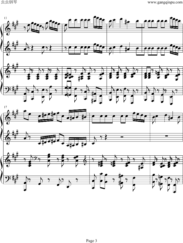 四小天鹅舞曲四手联弹版-钢琴谱(钢琴曲)-柴科夫斯基3