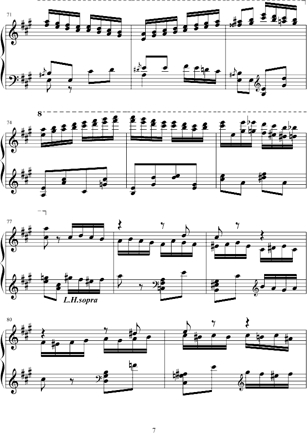瓦洛多斯改编莫扎特《土耳其进行曲》-钢琴谱(钢琴曲)-莫扎特7