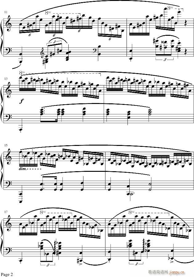 冬风练习曲-戈原版_肖邦2