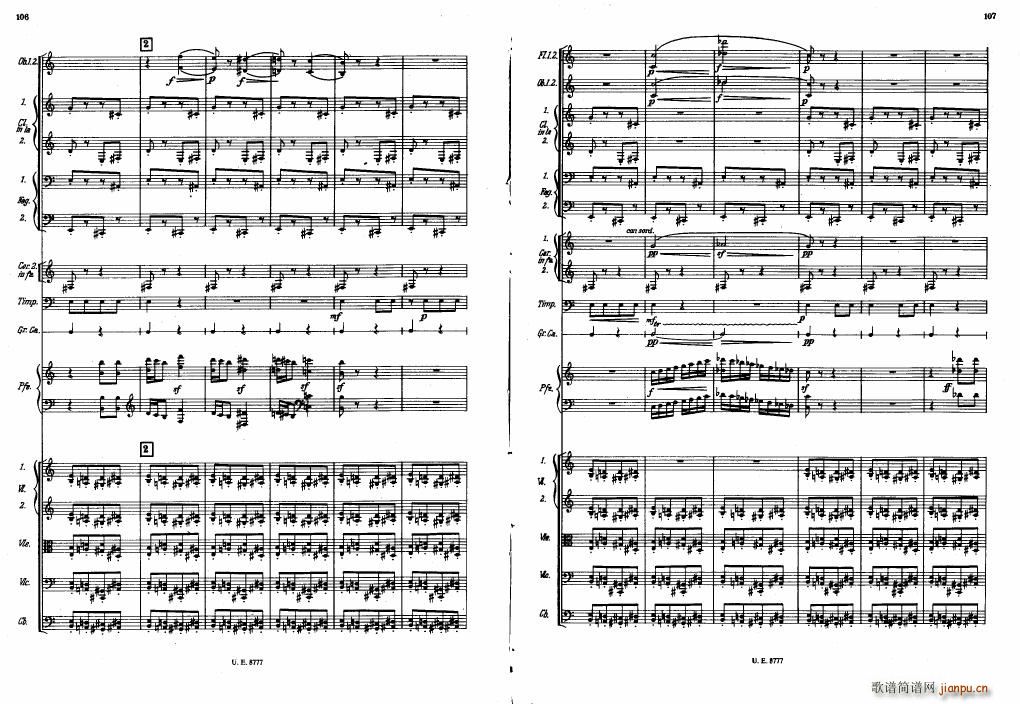Bartok SZ 83 Piano Concerto No1 Full Score 二13