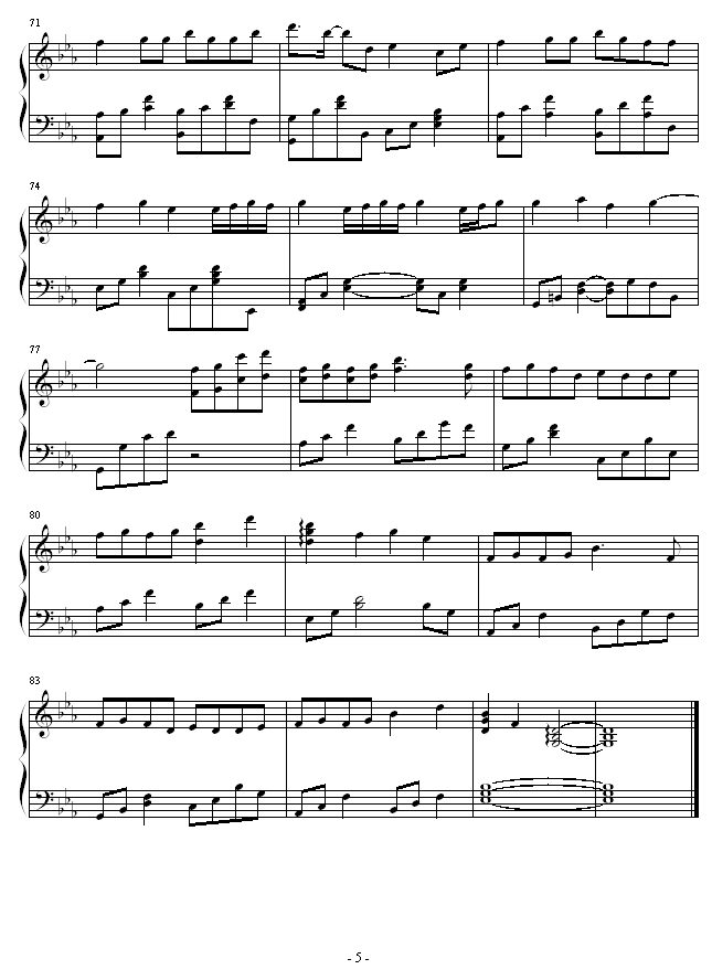 金鱼花火-钢琴谱(钢琴曲)-大�V爱5