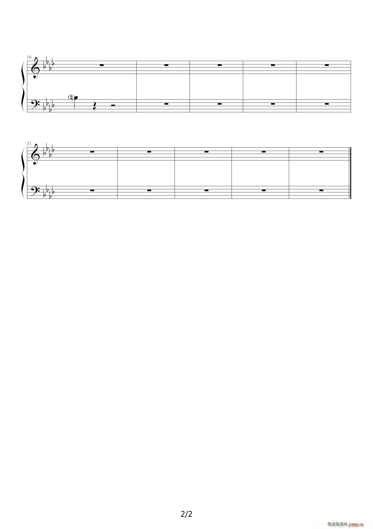 A计划钢琴曲 降A调2
