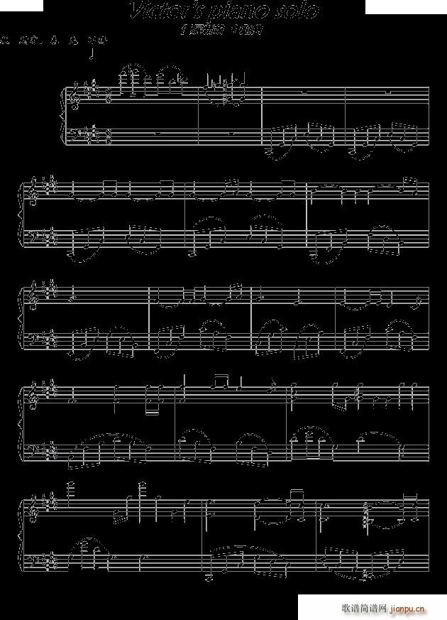 victors piano solo 钢琴版 主题曲 �ψV��琴_僵尸新娘1