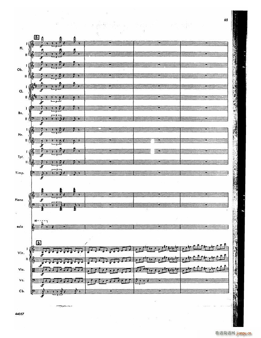 Barber op 14 Violin Concerto Score 二24