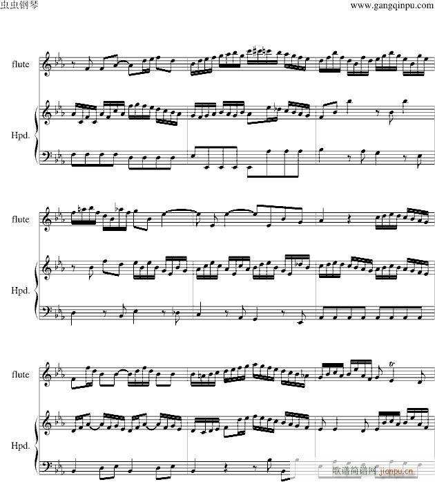 巴赫羽管键琴协奏曲BWV1031第一乐章_巴赫-P.E.Bach7