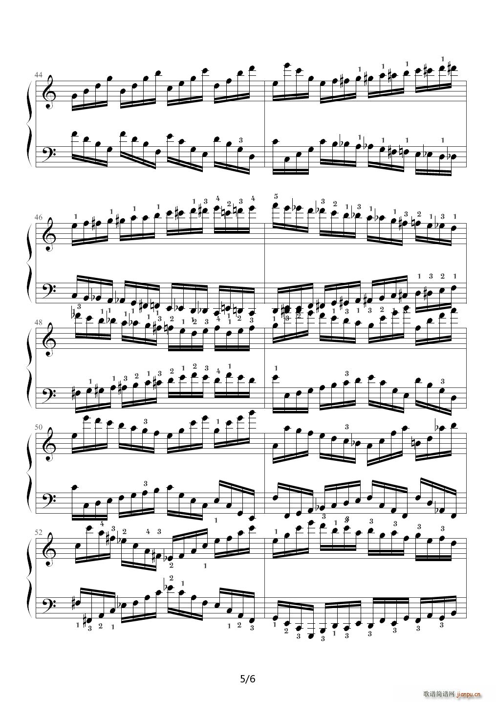车尔尼299 No 36 C调5