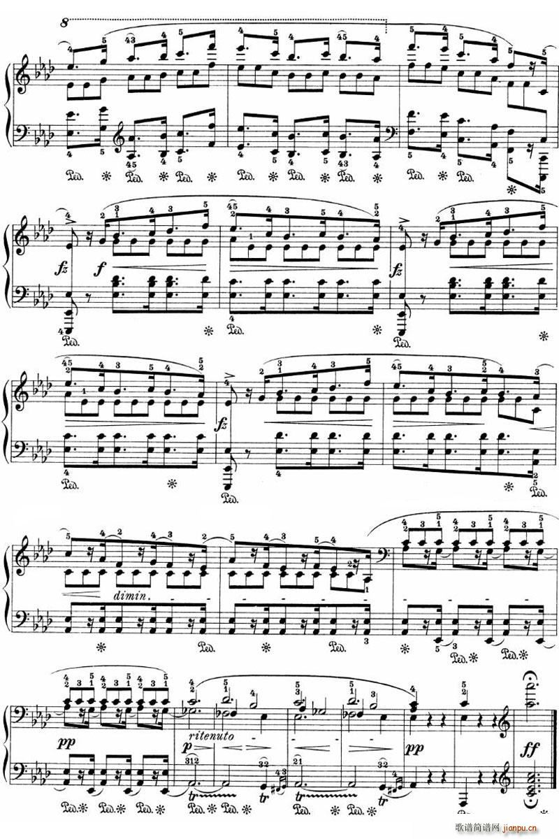降A大调幻想波兰舞曲Op61(11-18页)_肖邦8