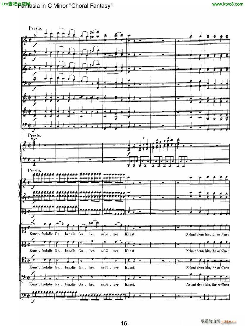 Beethoven op 80 Choral Fantasy 二1