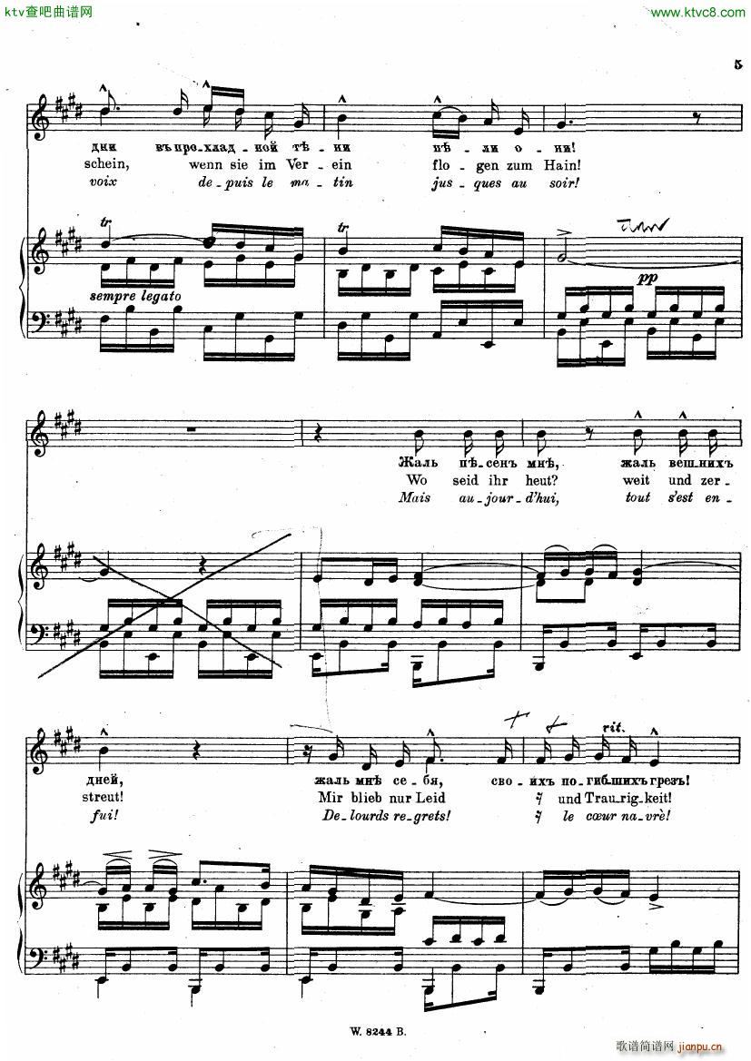 Chopin Tristesse Op 10 No 3 Vce pno3