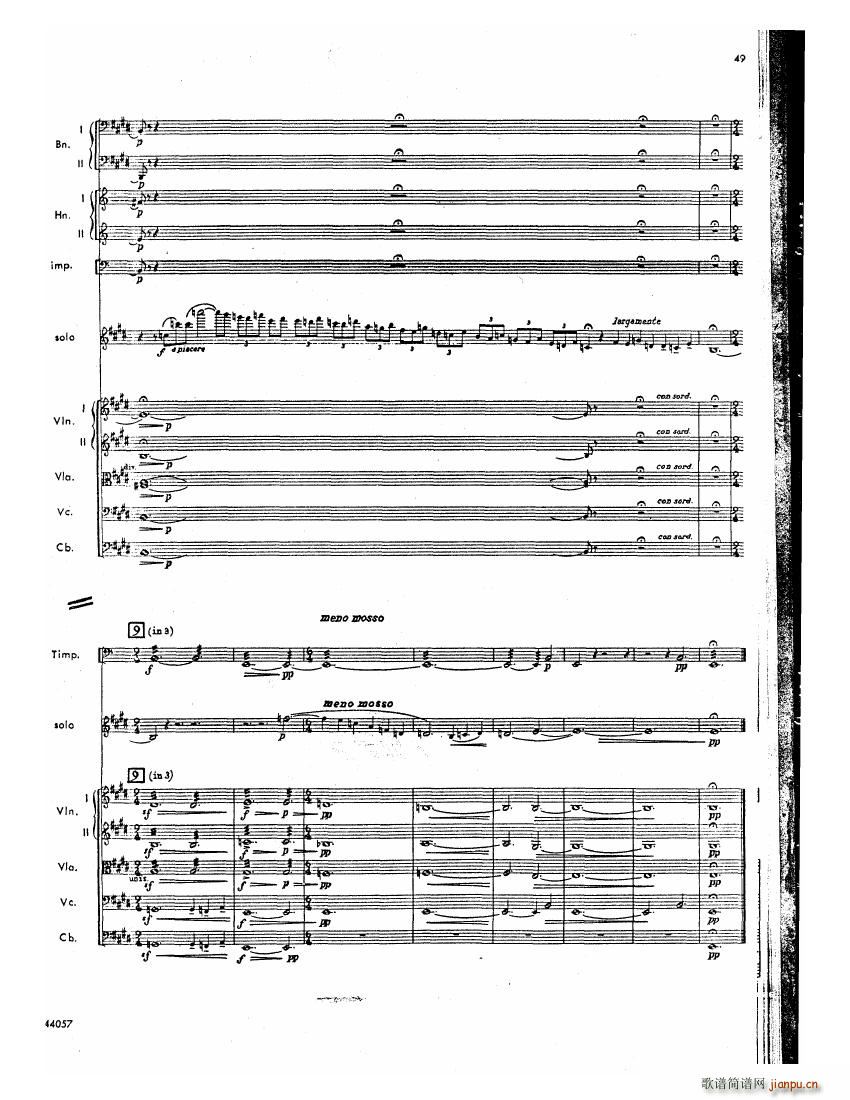 Barber op 14 Violin Concerto Score 二8
