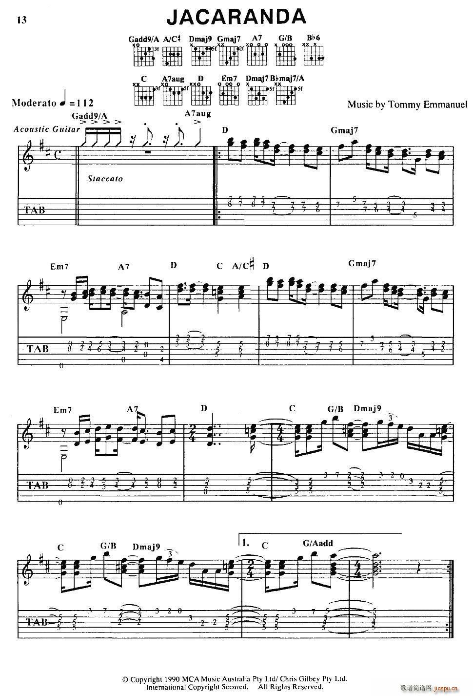 tommy emmanuel jacaranda(指弹吉他)1