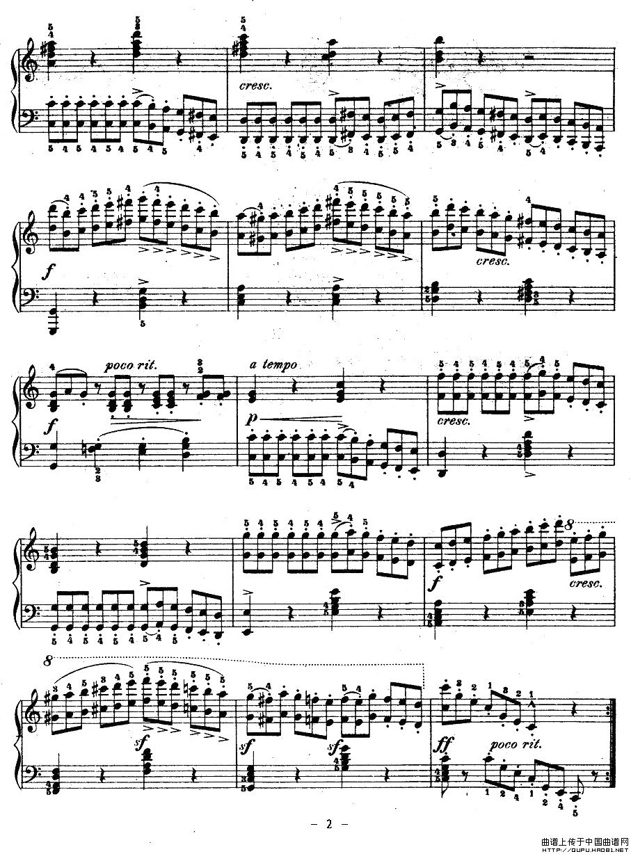 《车尔尼钢琴八度练习曲》OP.553-12