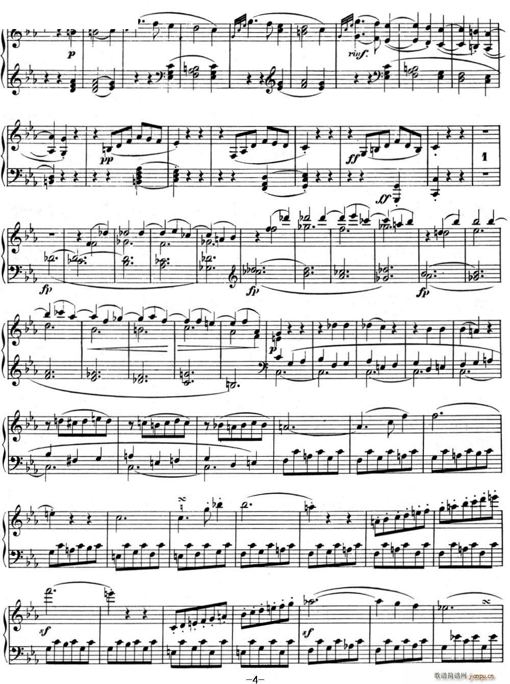 贝多芬钢琴奏鸣曲05 c小调 Op 10 No 1 C minor4