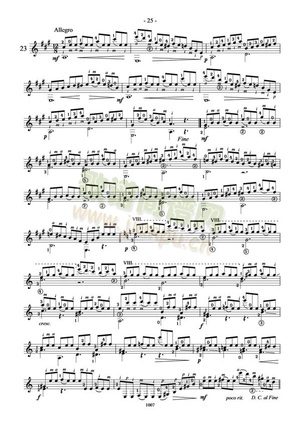 卡尔卡西25首练习曲（24）1