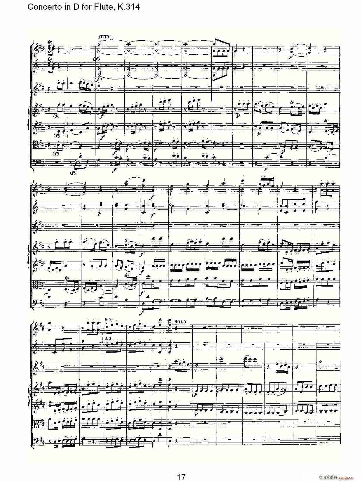 Concerto in D for Flute, K.314（D调长笛协奏曲, K.314）17
